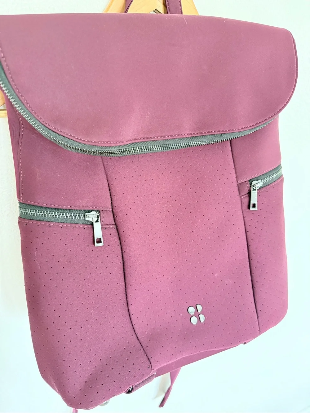 Sweaty Betty All Sport Burgundy Neoprene-Style Women's Backpack